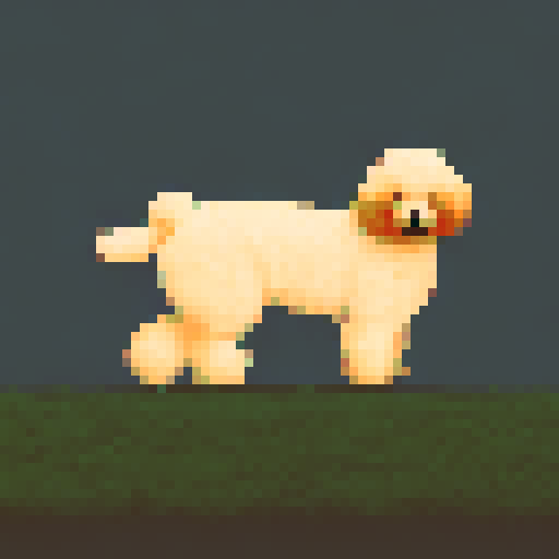 Apricot colored fur, bichon frise