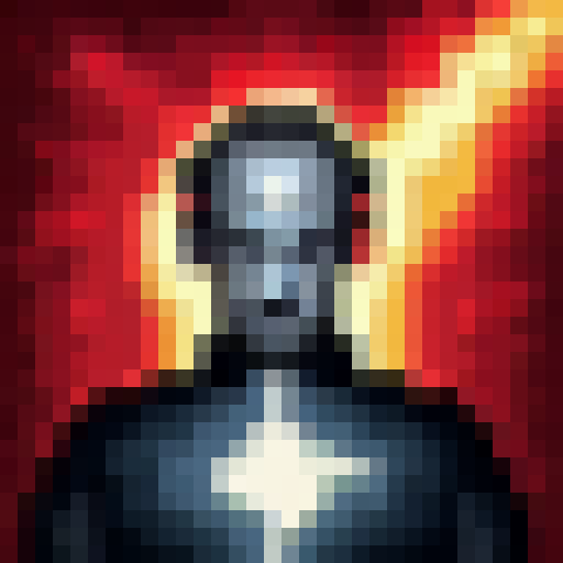 Hitler, standing tall in a black coat and red armband, gazes out at a sea of swastikas as lightning strikes behind him, illuminating his menacing expression and the bleak, desolate landscape.