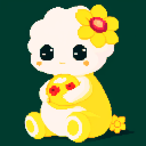 sentient flower, single color background