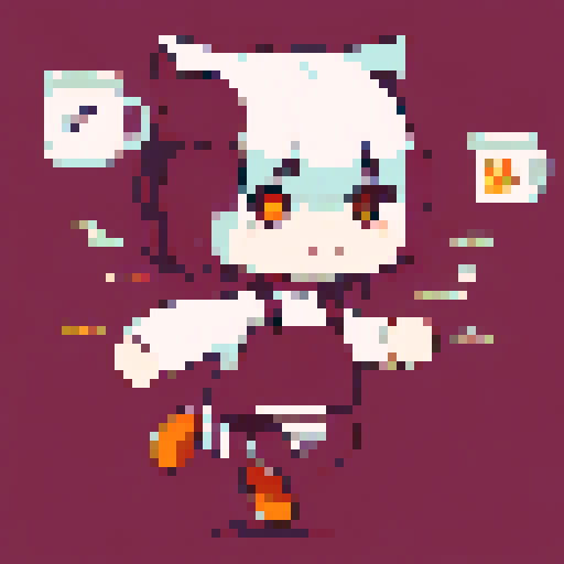 Cafe location on a curved road with tables and a cat walking by