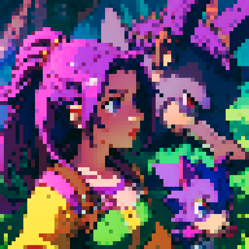 Pixel art, purple hedgehog