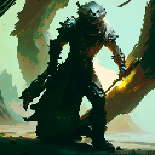 Male Druid, Strong build, Nature themed armor, Imposing stance, Intense glare, Fantasy Medieval RPG