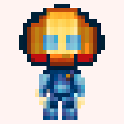 Tony soldier sprite, big head, big helmet, cute, funny, drab colors