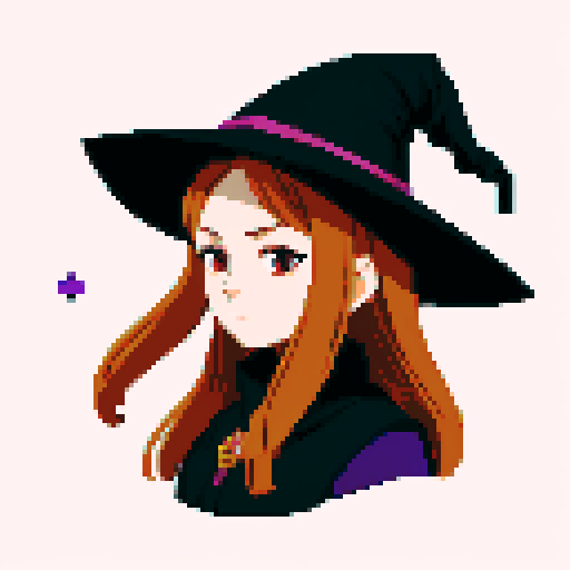Young beautiful witch