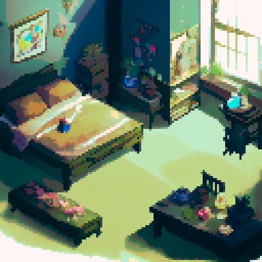 Artist at work in their bedroom