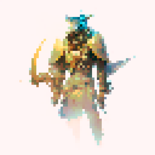 Warrior in attack pose