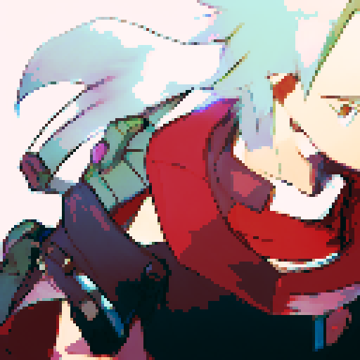 a anime guy character with white hair in a fantasy world