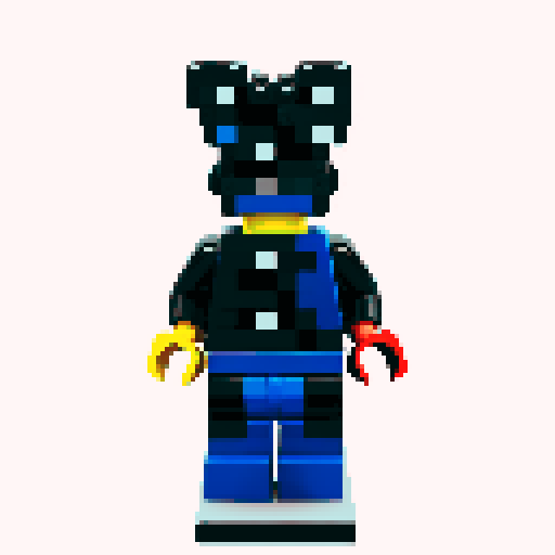 lego pixel, vibrant colors, blocky shapes, small plastic bricks, isometric perspective, retro video game, low resolution, 8-bit graphics, sharp edges, square grid, limited color palette, nostalgic feel, brick-built characters, iconic lego logo, digital recreation, detailed textures, crisp lines, simplified forms, nostalgic gaming vibes rainbow body