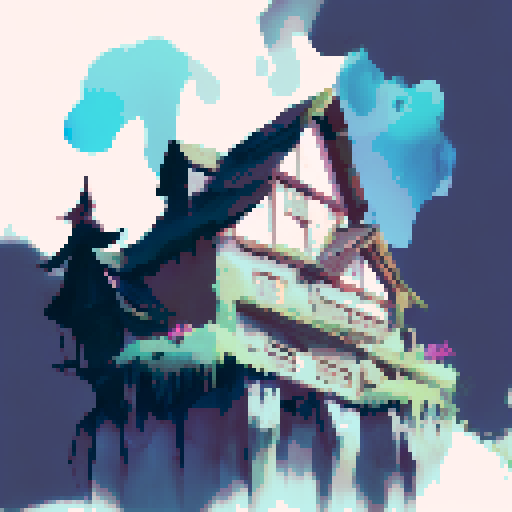 Scary building interior silhouette dark