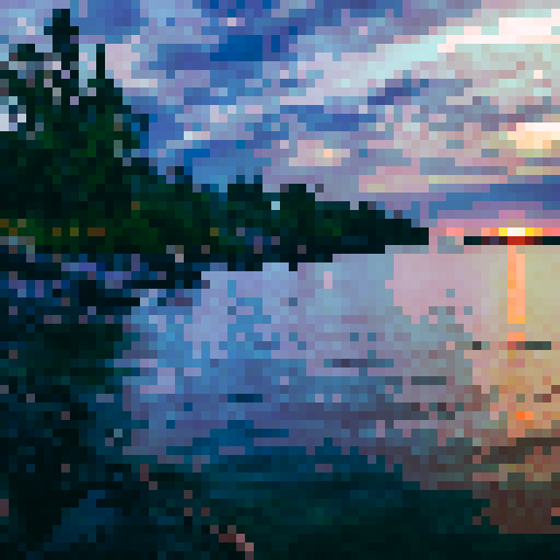 lake with trees behind