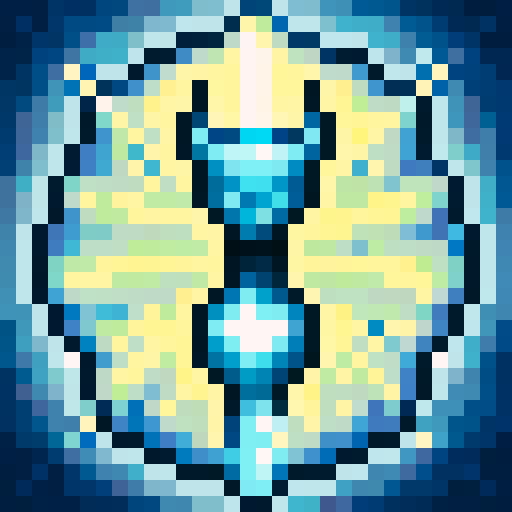 icicles shooting, shades of blue and white, game icon