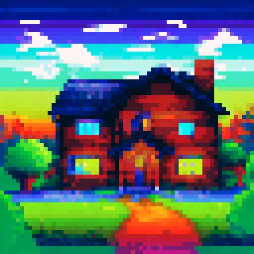 house with lights on near forest, night