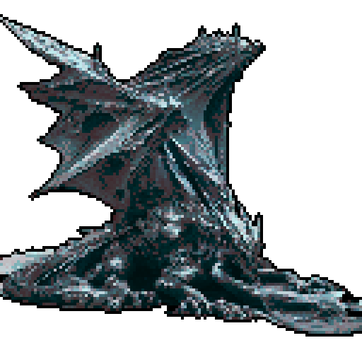 Large prowling black dragon with large stretched wings, a long tail, dark fantasy