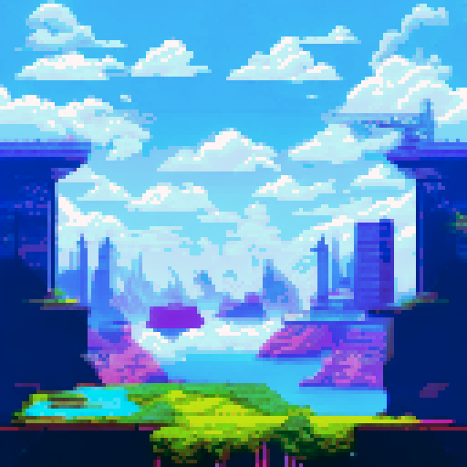 view from high above earth, futuristic buildings extend into the clouds