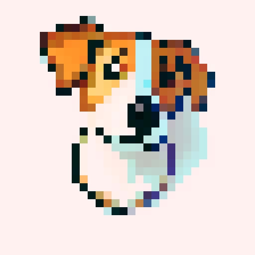 dog head portrait, front view, 