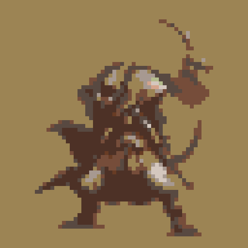 small fantasy icon of a ratman archer for use in a fantasy wargame