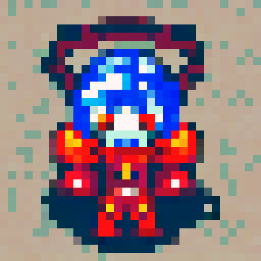 Devil sprite, red colors, demonic, dark colors