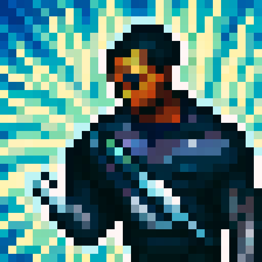 portrait, intense stare, pixel art, tiger woods, game icon, 32x32, sRGB, skill art, close up