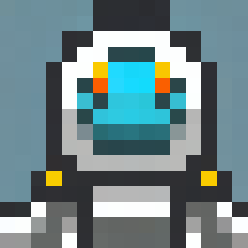 Glowing, ethereal, alien avatar with piercing eyes, surrounded by pulsing energy, rendered in vibrant pixel art for use as a game icon in a close-up, 16x16 portrait.