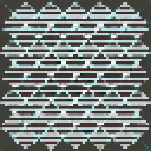 Black and white checkerboard square with a thin brown outline.