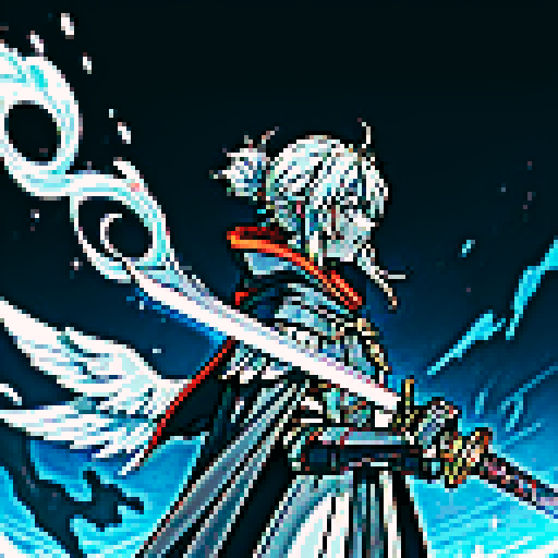 Man: Dressed in full armor and a helmet, exuding a domineering aura
Note: Kosen will use soul fire, specifically manifested as blue flames
Blasphemy Sword: A large sword made of gray black metal. The sword body flowed with disgusting viscous liquid and flickered with a faint soul fire.
2: Add a cloak to the back
3: A soul fire flickered in the armor and dissipated slightly outward, and the other half of the wings were replenished with soul fire.