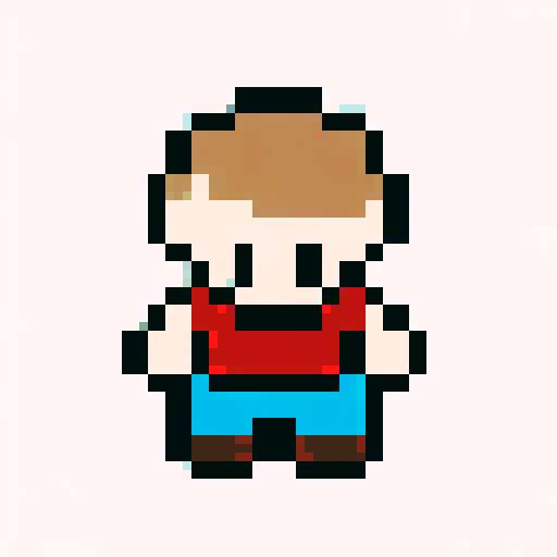 A single pixel art sprite of Pikachu from Pokemon looking forward with a plain expression