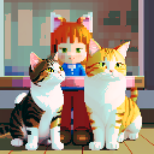 cat and dog,colorfull