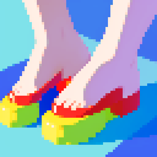 Anime girl soles closeup