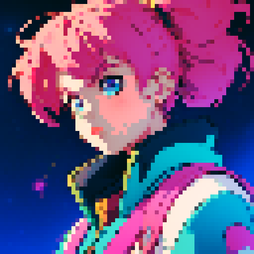 Space pilot flying ship. Vibrant. 80s Anime style 