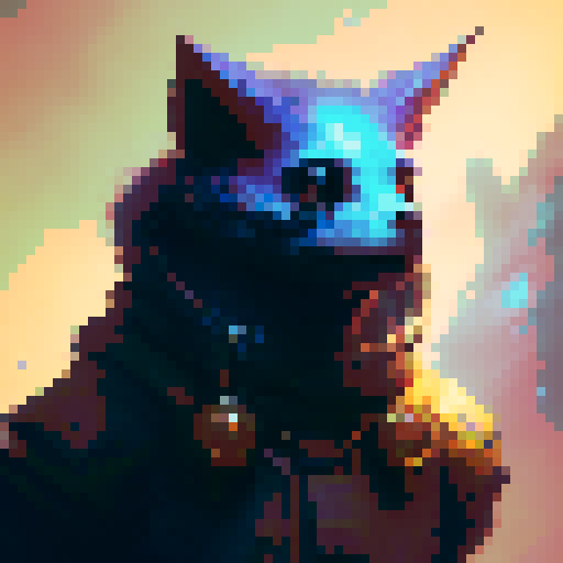 bold, fierce, yet slightly adorable elemental spirit with glowing eyes