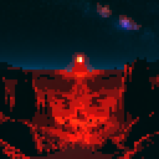 red sand, towering mountains, alien plants, robotic rover, futuristic city, starry sky, spaceship landing, swirling dust storms, rocky terrain, glowing lava flows, cratered surface