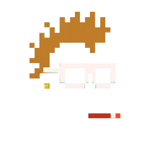 Crypto punk head, random skin color, random hair style, random glasses style, random mouthpiece, random earpiece, pixel art, sRGB