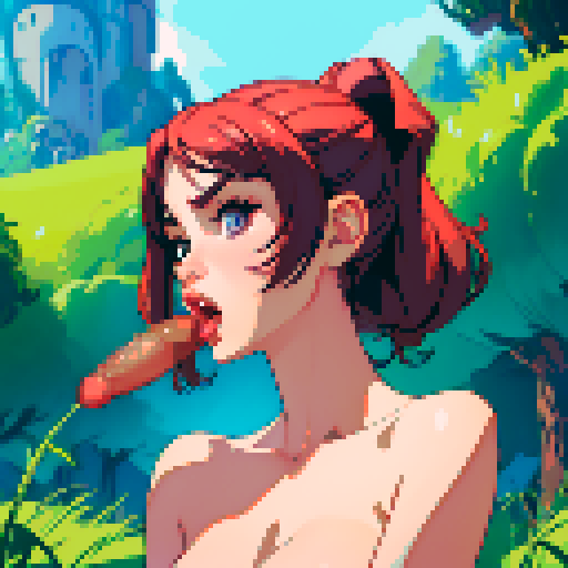 sexy naked woman giving blowjob to penis, oral sex, realistic porn