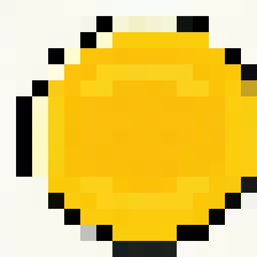 Money golden coin retro video game style