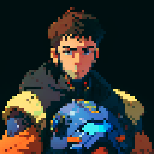 Space mech suit with male pilot 