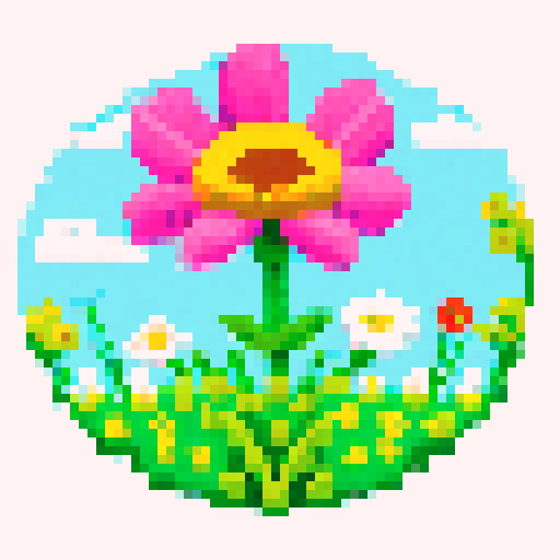 illustration with a meadow, close-up