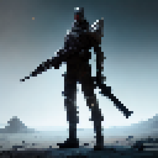 "Render a top-down view of a fierce modern soldier clad in armor, wielding a rifle, with white background in the style of an apocalyptic RPG game."