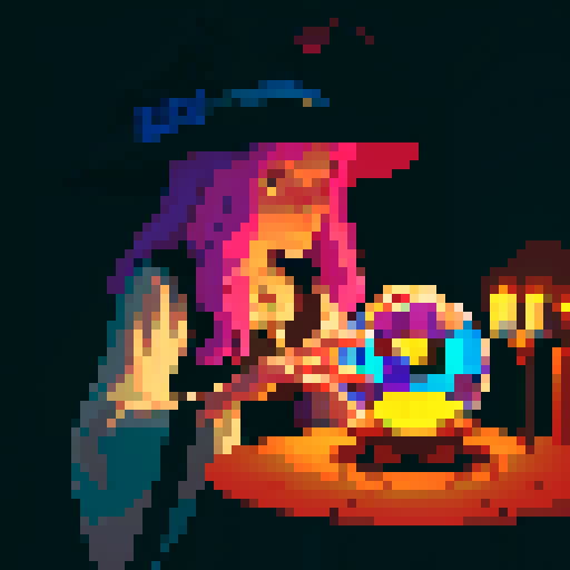 Transform the scene of a witch telling a client's fortune using a crystal ball into a close-up view. The image should focus on the crystal ball with the witch's hands hovering over it, capturing the mystical light and reflections inside the ball as if the viewer is looking directly into it.