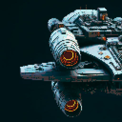 pixel art spaceship