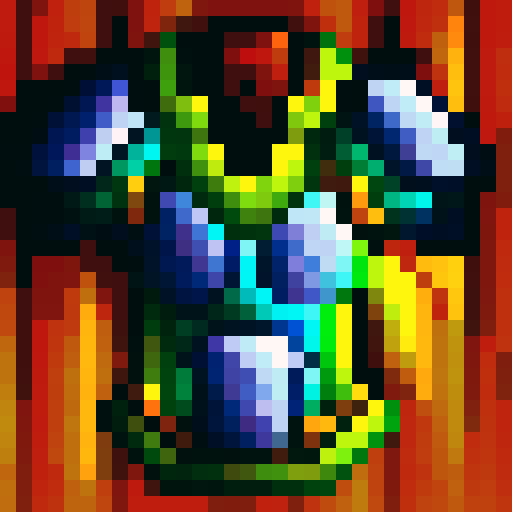 rainbow colored armor