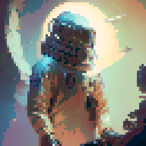 Crusader bathed in holy light