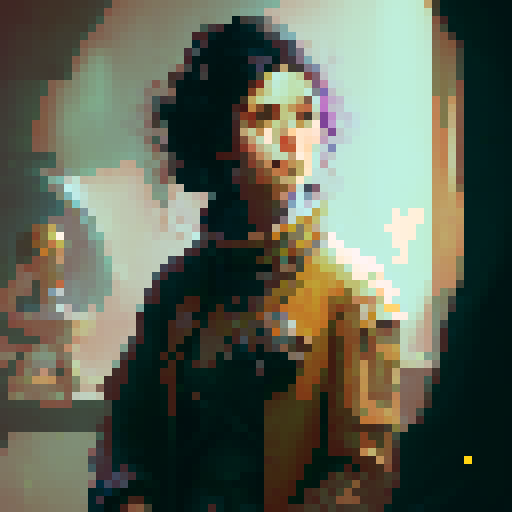 tavern keeper woman portrait, simple young woman with flowing brunette hair, vibrant eyes, and rosy cheeks wearing worn-out drapes in a medieval fantasy RPG style