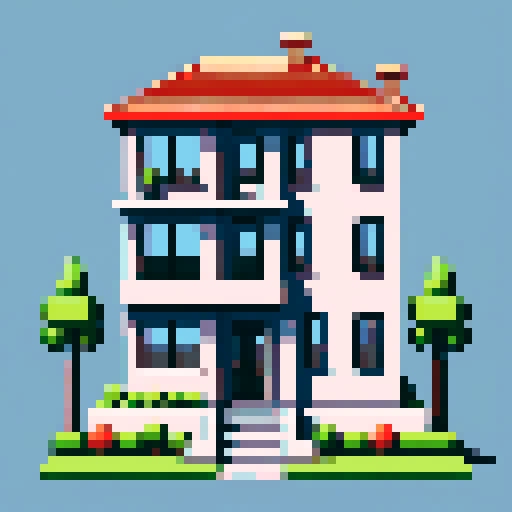 modern house in 2 storage