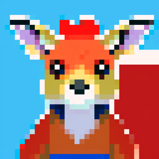 kangaroo with vibrant red and blue pixel art Australian flag background, capturing the essence of Australia's rich culture and biodiversity