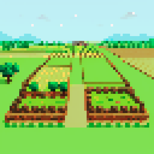 Post apocalyptic ancient roman farmland tileset