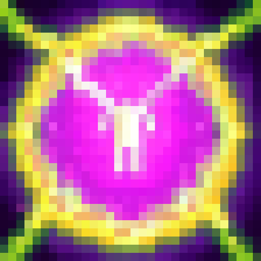 Ekko, the time-bending champion, dashes through a neon-lit cityscape, his hair and jacket trailing behind him in a pixelated 32x32 art, running.