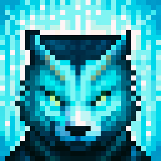 wolf avatar, portrait, glowing eyes