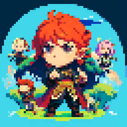 four characters that are all the same style, orientation, and size, but each have their own unique variations
