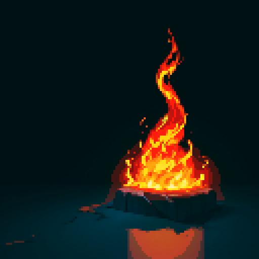 cone of fire, no characters, no faces, just flames, just fire, fire animation