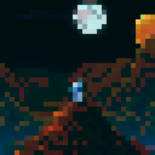 The scene is set as the main protagonist, gurney as seen in the bottom right is on a hill looking over a desolate area with sparse plant life up in flame. We see the back of his head, with his distinct jaw and a cigarette in his mouth. in the distance is a large laboratory, which has smoke coming out of it and a hole in the top. The sky is full of starts, a moon and a distant alien planet.